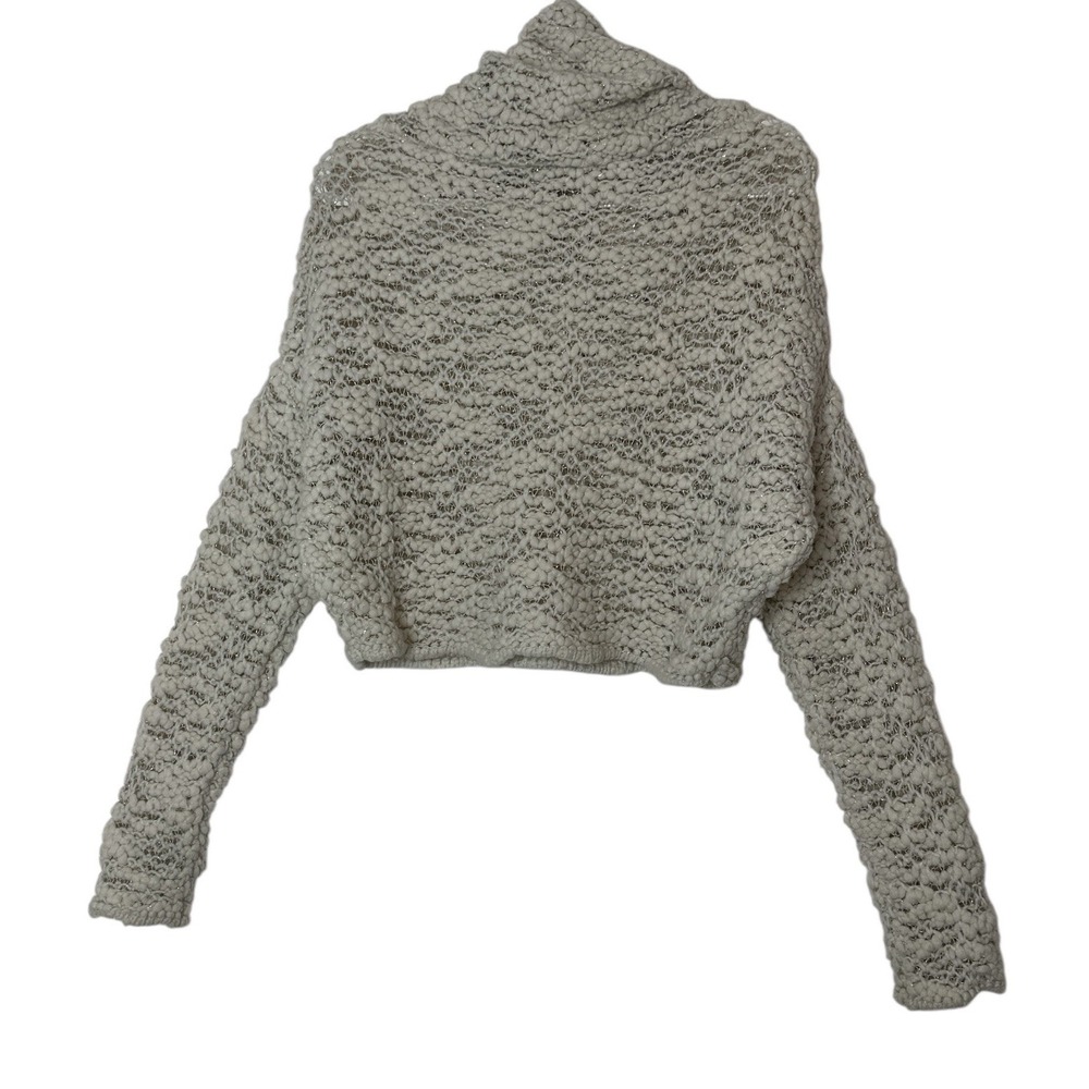 Sarah Pacini Turtleneck Sweater Top One Size Women Crop Italian Designer Knit - Picture 2 of 9